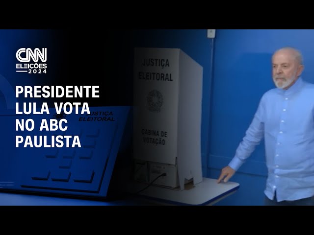 ⁣Presidente Lula vota no ABC Paulista | CNN ELEIÇÕES