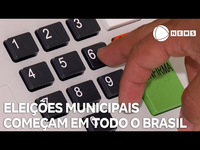 ⁣Eleições municipais começam em todo o Brasil