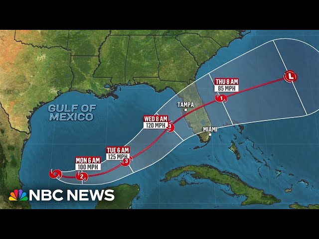 ⁣LIVE: Tropical Storm Milton tracker | NBC News