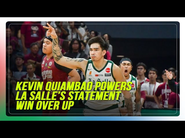 ⁣Kevin Quiambao powers La Salle to statement win over UP