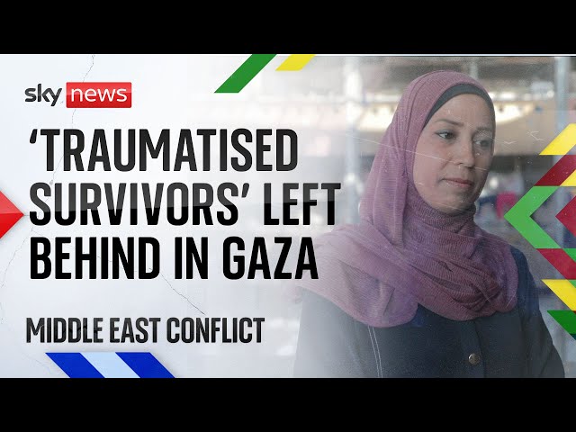 ⁣'Traumatised survivors' left behind in Gaza | Middle East conflict