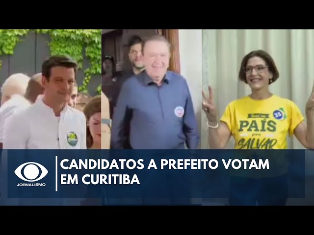 ⁣Curitiba: Pimentel, Ducci e Graeml votam e dizem estar 'confiantes'