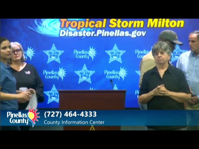 ⁣WATCH LIVE: Pinellas County update ahead of Tropical Storm Milton