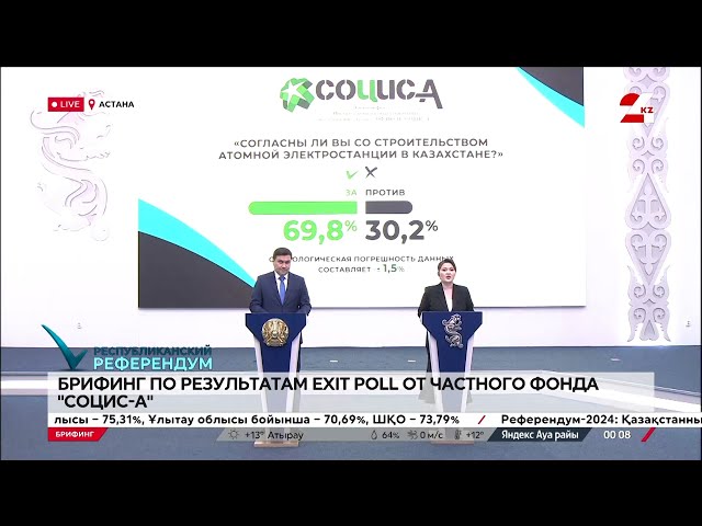 ⁣Брифинг по результатам exit poll от частного фонда «СОЦИС-А»