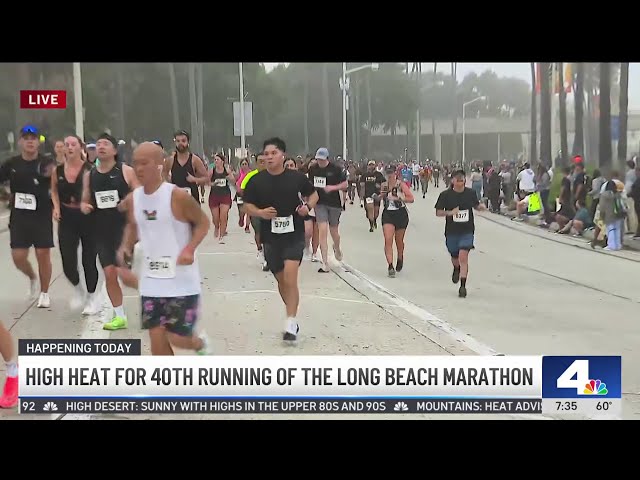 ⁣Runners make their marks in the 40th Long Beach Marathon