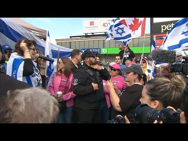 ⁣Rally held in Toronto for Israeli hostages on eve of October 7th attack anniversary