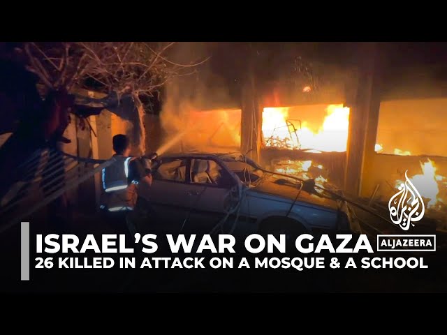 ⁣Israel kills 26 in attack on Gaza mosque, school; orders more evacuations