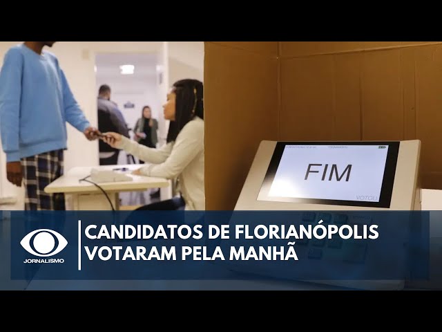 ⁣Candidatos a prefeitura de Florianópolis votaram pela manhã