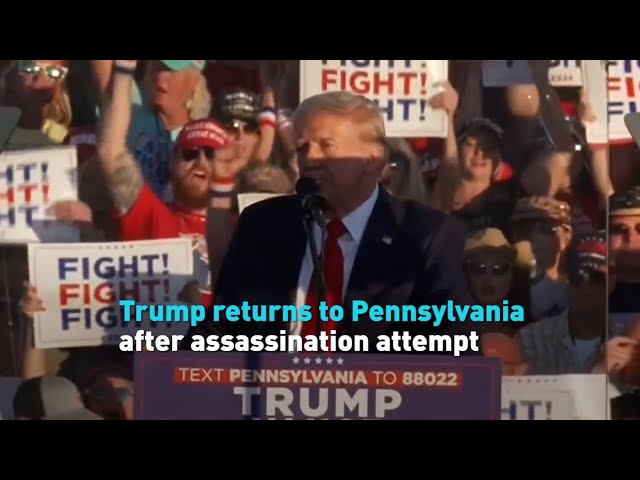 ⁣Trump returns to Pennsylvania after assassination attempt