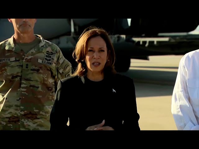 ⁣Kamala Harris arrives in North Carolina to assess Helene damage | USA TODAY