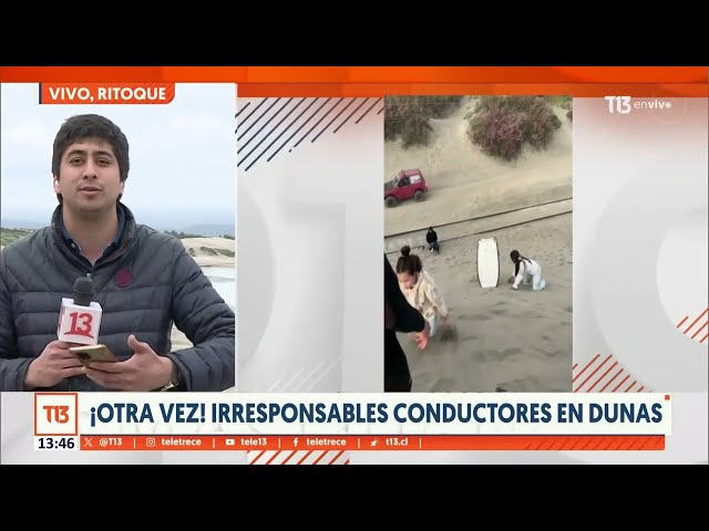 ⁣Continúan los conductores irresponsables en dunas de Ritoque