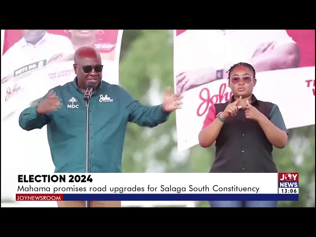 ⁣Election 2024: Mahama promises road upgrade for Salaga South constituency | Weekend News