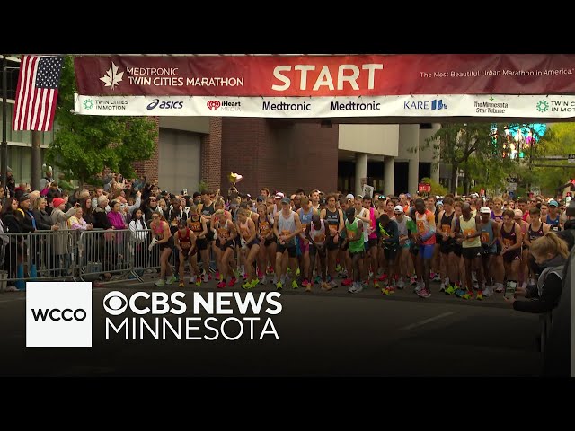 ⁣Runners hail cooler weather for Twin Cities Marathon