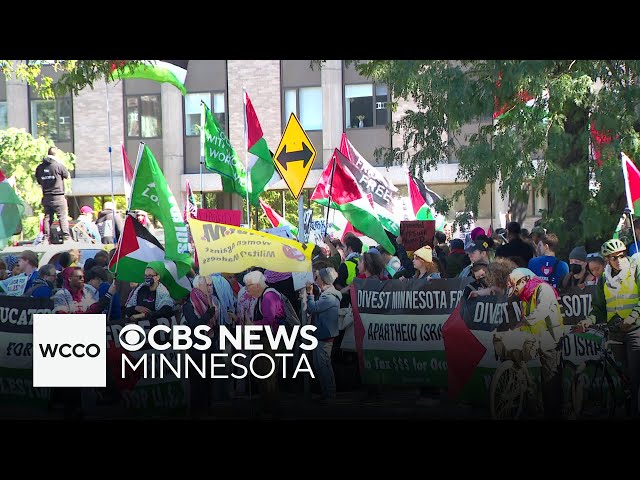 ⁣Demonstrators hit Minneapolis streets to protest Israel’s war in Gaza