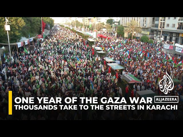 ⁣Palestinian solidarity protests: Hundreds of thousands take to the streets in Karachi