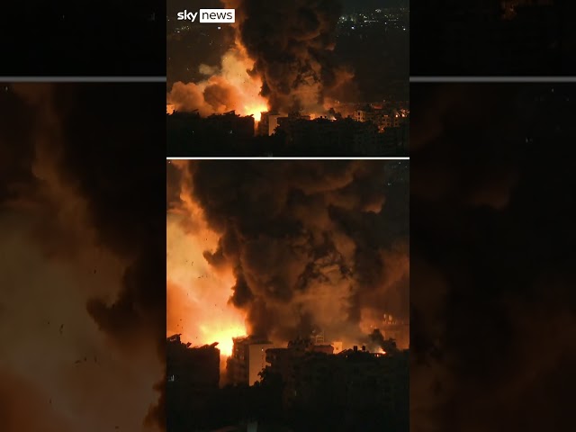 ⁣Massive explosions seen in Beirut