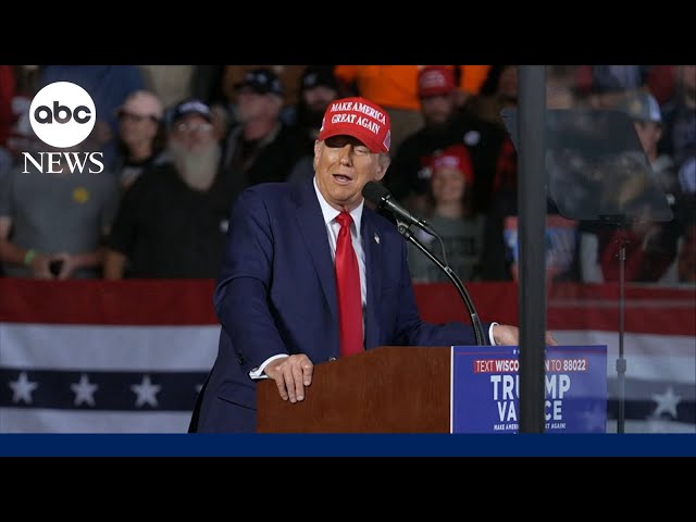 ⁣Trump rallies supporters in Wisconsin