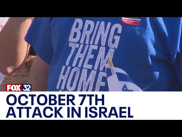 ⁣Suburban Chicago community gathers to remember Oct. 7 attack in Israel