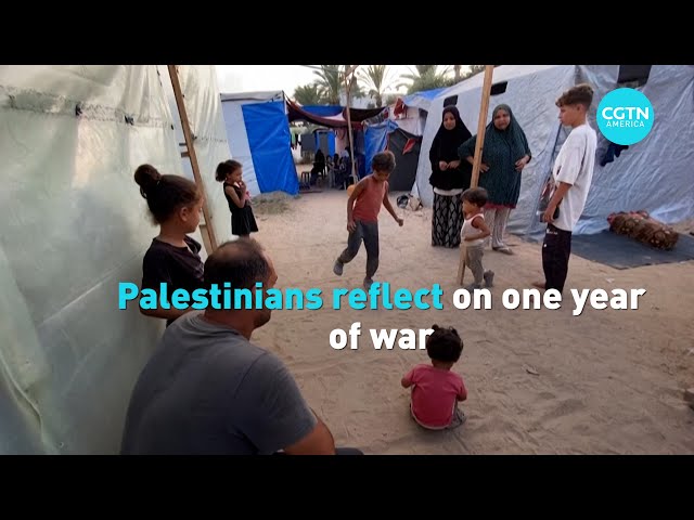 ⁣Palestinians reflect on one year of war