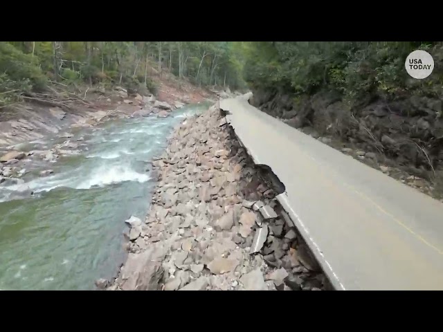 ⁣Drone video shows Helene's impact on Pensacola's landscape | USA TODAY