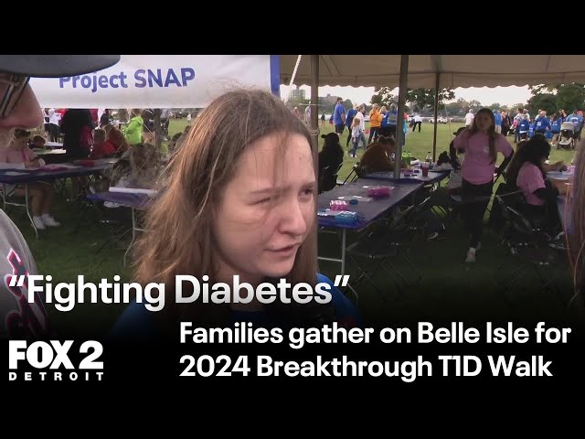 ⁣Families walk to fight Type 1 Diabetes