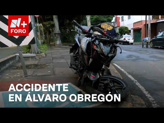 Vehículo impacta a motociclista y se da a la fuga en Álvaro Obregón - Las Noticias