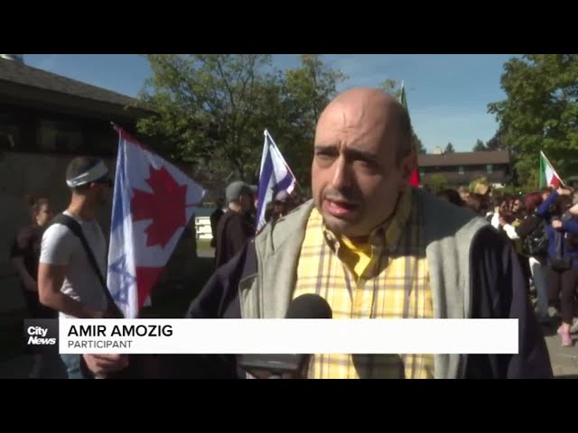 ⁣Montrealers walk to honour those killed in Israel on October 7