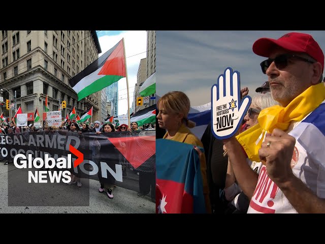 ⁣Anniversary of Oct. 7 Hamas attack marked with rallies in Toronto