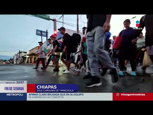 ⁣Caravana migrante sale de Tapachula, Chiapas, hacia la CDMX