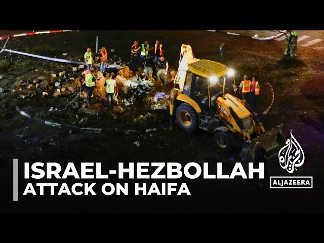 ⁣Hezbollah rockets hit Haifa after Israel pounds Beirut