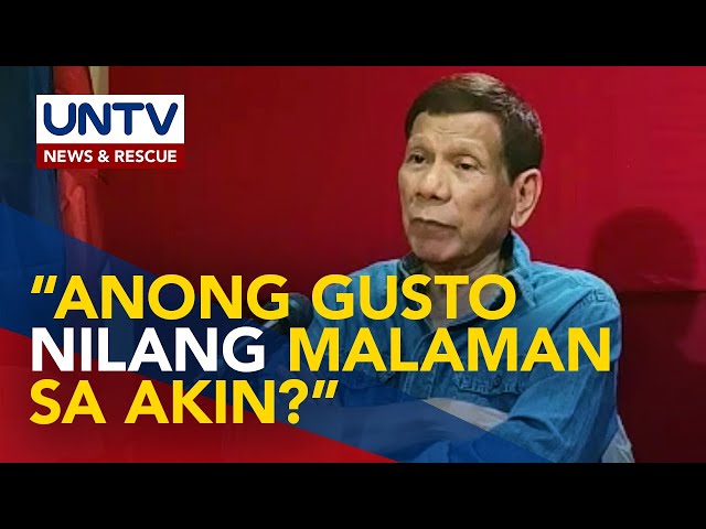 ⁣Former Pres. Duterte, sinabing handa siyang humarap sa QuadComm