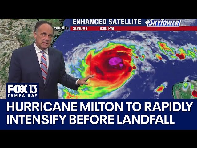 ⁣Hurricane Milton to rapidly intensify as it takes aim at Florida