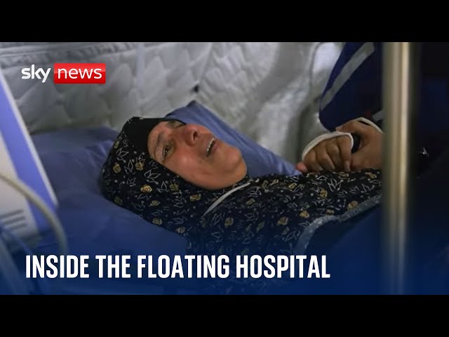 ⁣Inside the floating hospital treating patients from Gaza | Israel-Hamas war