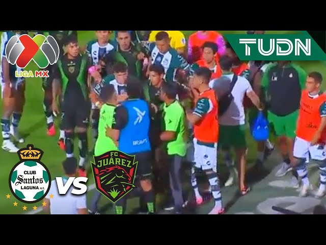 ¡SE CALIENTAN! Bronca con cachetada incluída | Santos 0-2 Juárez | Liga Mx -AP2024 - J11 | TUDN