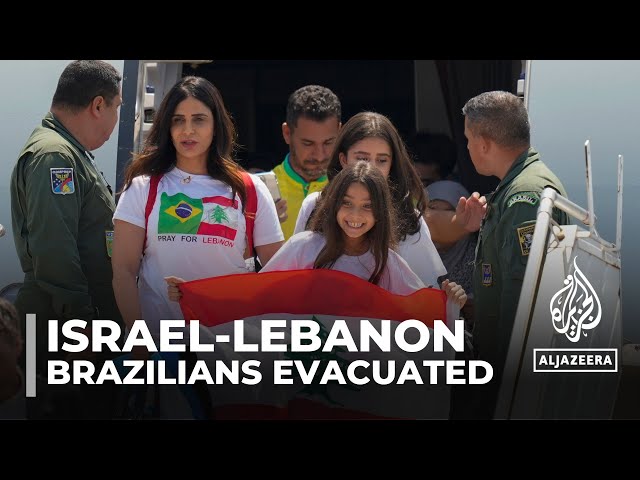 ⁣Evacuees fleeing Israeli attacks in Lebanon arrive in Brazil