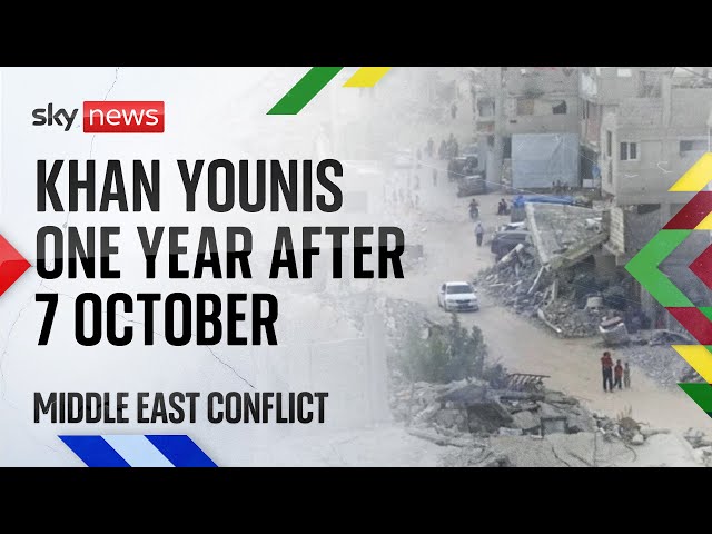 ⁣Watch live: View of Khan Younis on the first anniversary of Israel-Hamas war