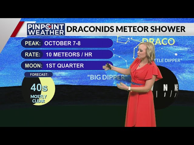 ⁣Draconid meteor shower is visible, peaks Oct. 8-9