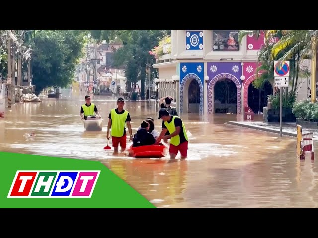 ⁣Mưa lũ đe dọa nhiều địa phương Thái Lan | THDT