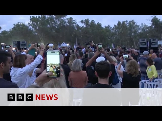 ⁣Israel marks a year on from 7 October Hamas attack | BBC News