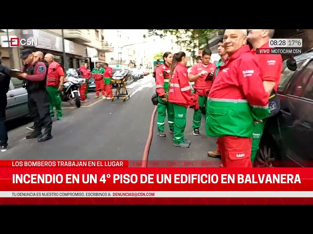 ⁣INCENDIO en BALVANERA: EL FUEGO se INICIÓ en el CUARTO PISO