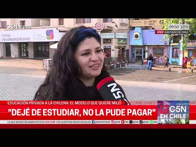 ⁣EXCLUSIVO, C5N en CHILE: EL QUE NO PAGA, NO ESTUDIA