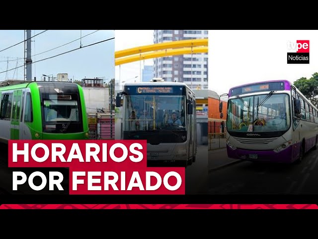 ⁣Feriado 8 de octubre: conoce los horarios que tendrán los servicios de transporte en Lima y Callao