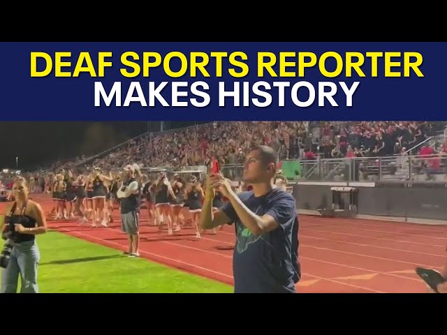 ⁣Deaf Sports Reporter Makes History