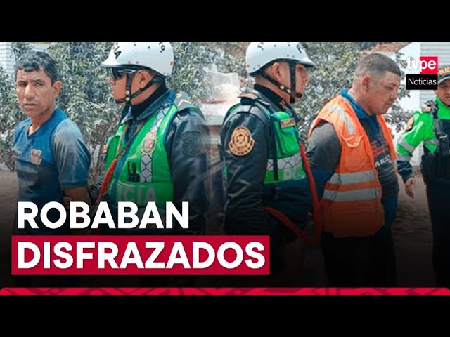 ⁣La Molina: capturan a sujetos disfrazados de trabajadores de construcción civil robando en vivienda