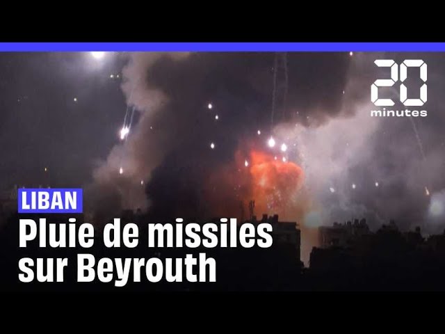 ⁣Guerre au Proche-Orient : Déluge de missiles sur la banlieue sud de Beyrouth