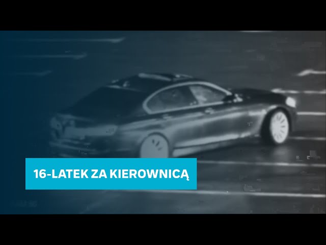 ⁣Nocny drift. 16-latek porzucił auto i próbował uciekać przed policją.