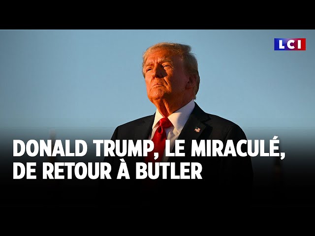 ⁣Donald Trump, le miraculé, de retour à Butler