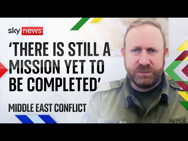 ⁣'War can't end until 101 hostages released', says IDF spokesperson