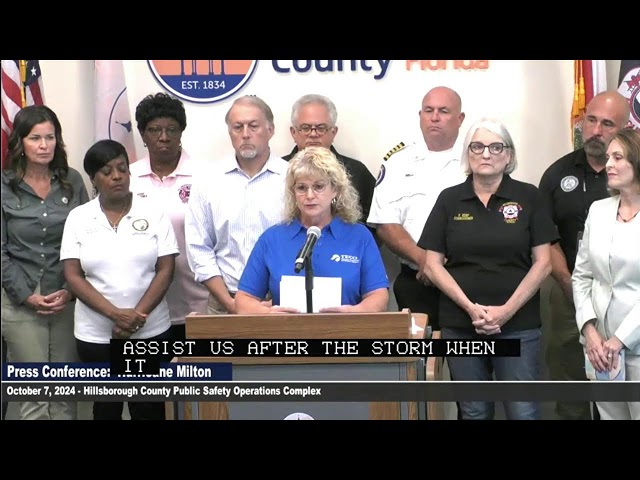 ⁣WATCH LIVE: Hillsborough County Hurricane Milton update