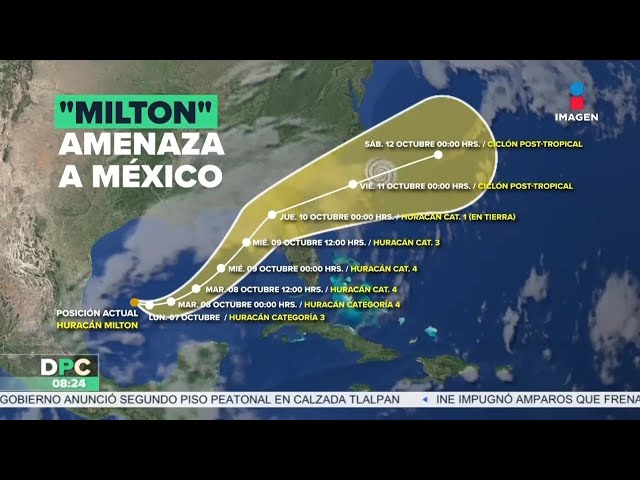 ⁣La península de Yucatán se encuentra bajo amenaza por el huracán “Milton”